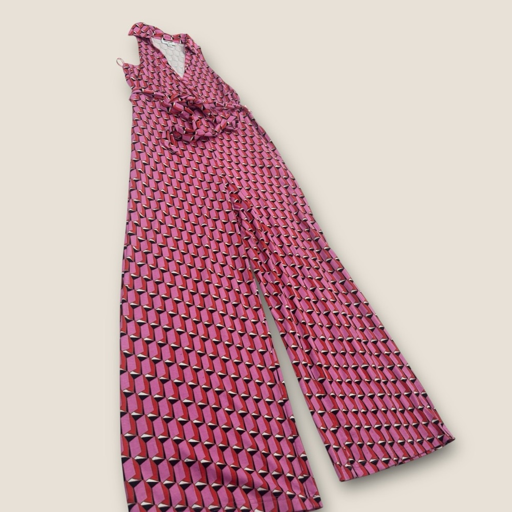 Diane Von Furstenberg Pink Patterned Jumpsuit - Picture 2 of 4